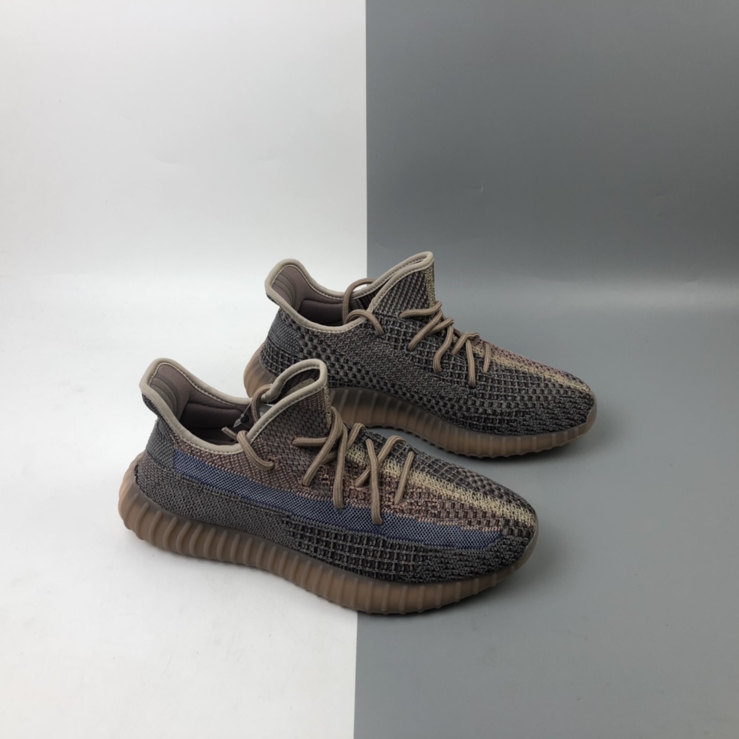 180 Adidas Yeezy 350 Boost V2“Synth”阿迪达斯椰子350百搭轻便爆米花中底休闲运动慢跑鞋 蓝棕 H02795