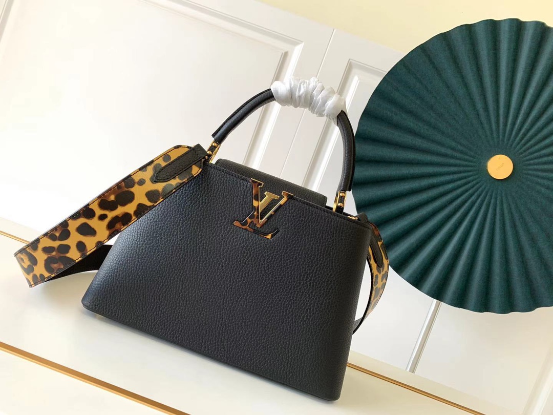 Louis Vuitton LV Capucines Bags Handbags Leopard Print Lychee Pattern Cowhide Sheepskin Fashion Casual M57216