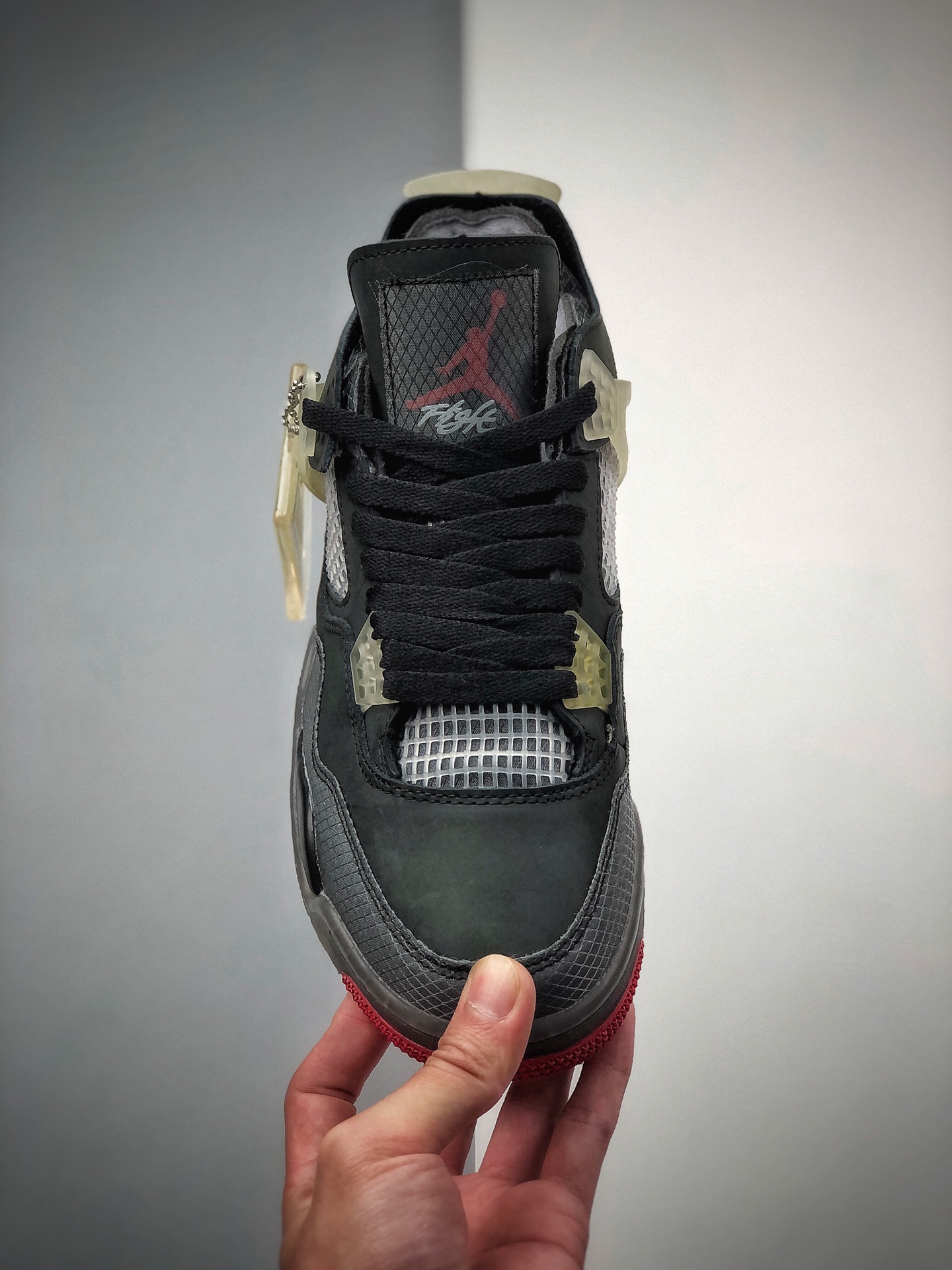 270   Off-White x Air Jordan 4 ”Bred”黑红OW联名蝉翼黑灰红 CV9388-001