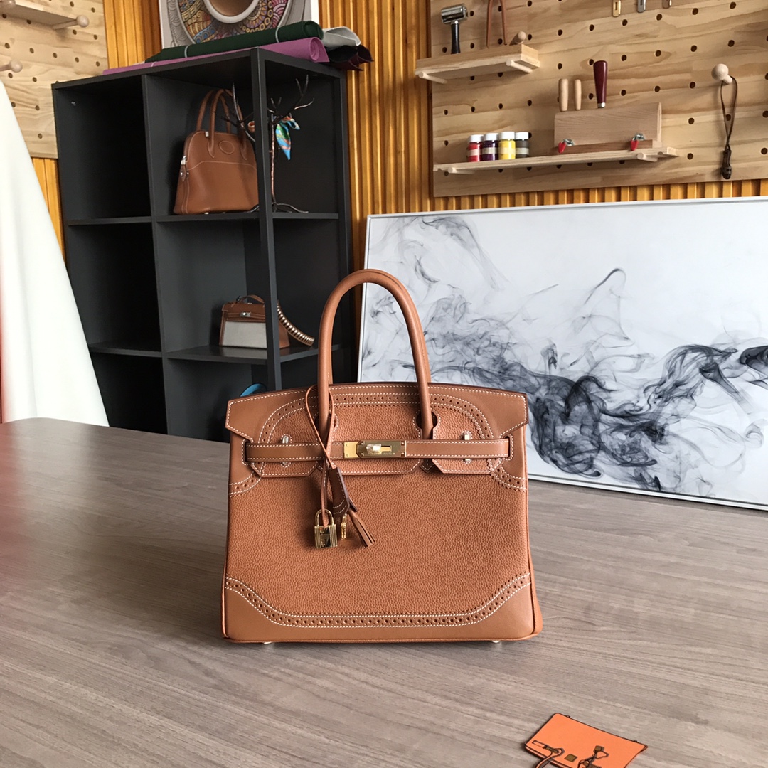 Elegant Birkin 30cm Togo Leather Lace Handbag - Sophisticated Style 1 i1605186099 6133 0