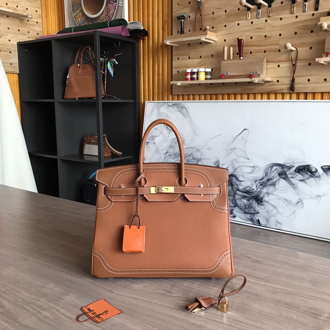 Hermes Birkin 35cm Togo Leather Lace Limited Edition Handbag