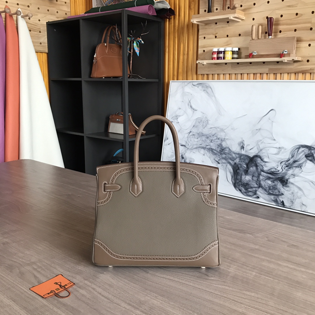 Elegant Togo Leather Birkin 30cm Lace Handbag,Designer Tote Bag Purse 3 i1605186645 910 2