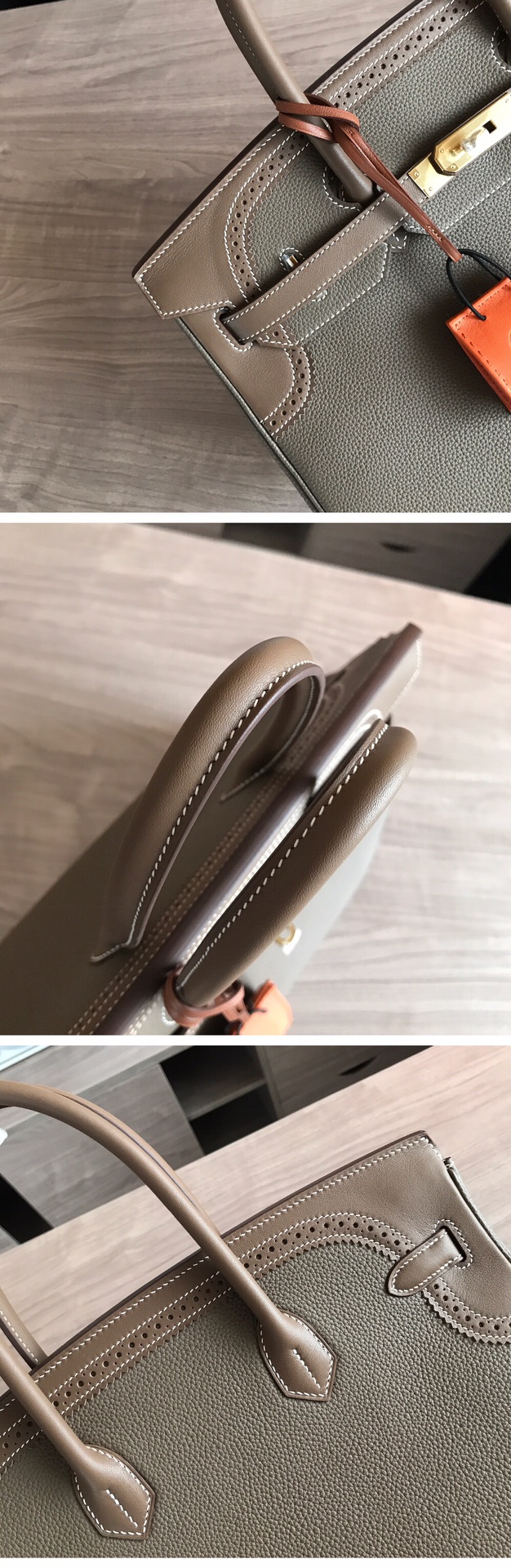 Luxury Leather Birkin 35cm Lace Handbag, Premium Togo Leather 7 i1605186667 8852 5