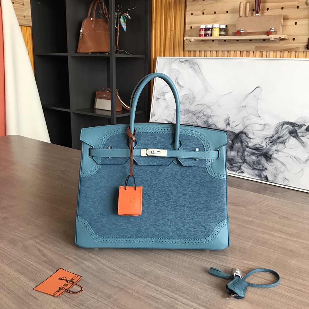 Elegant Birkin Swift Togo Lace 35cm Handbag - A Limited Edition Upgrade