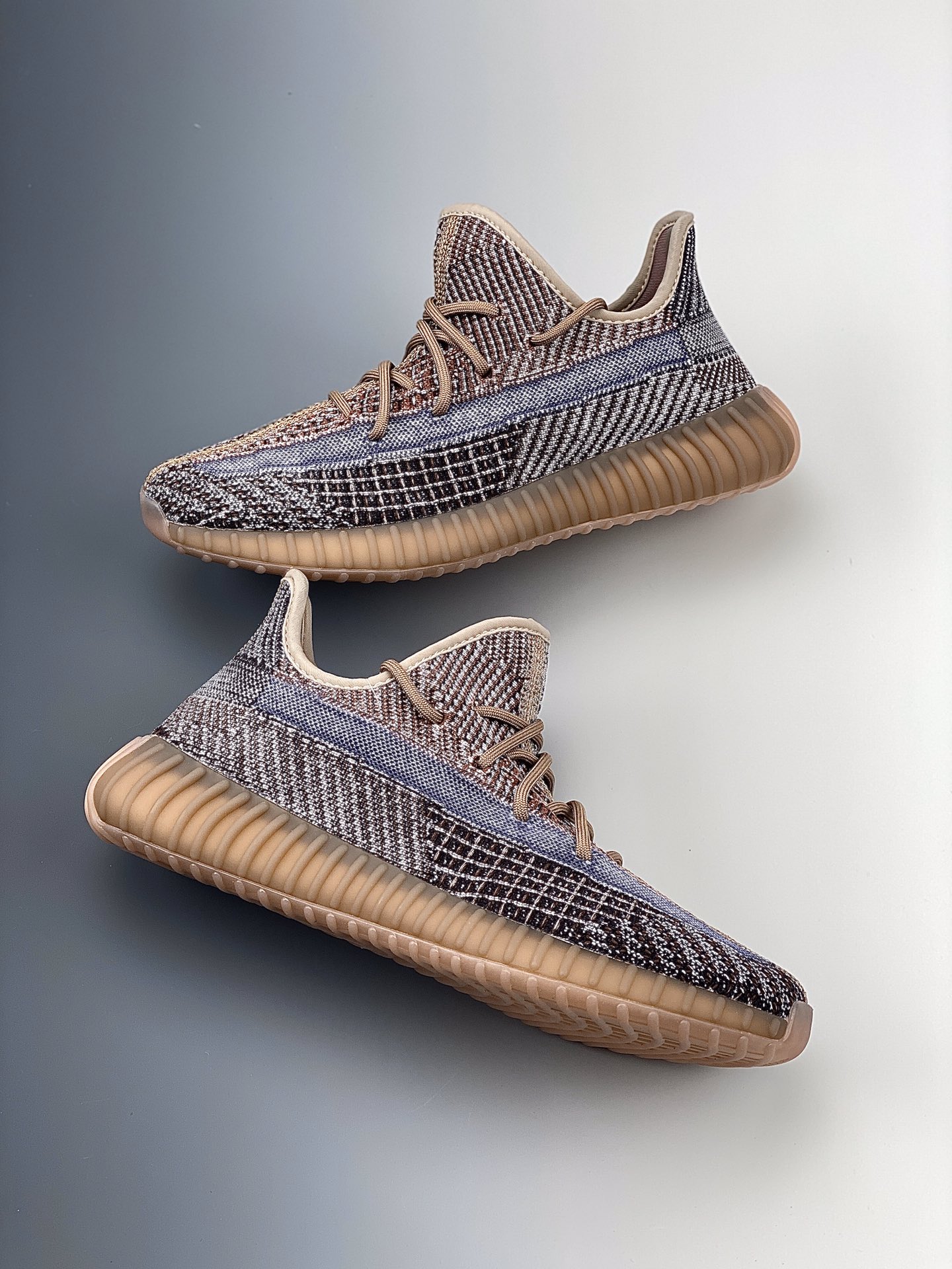 180    Adidas Yeezy 350 Boost V2“Synth”阿迪达斯椰子350百搭轻便爆米花中底休闲运动慢跑鞋 蓝棕 H02795