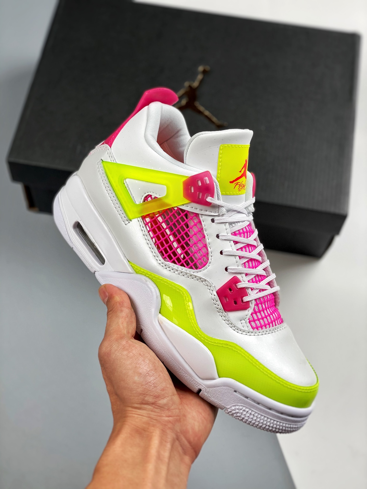 【Versión original oficial, interpretando la cuarta generación más fuerte del mercado】 Air Jordan 4 "Lemon Venom" AJ4 co…