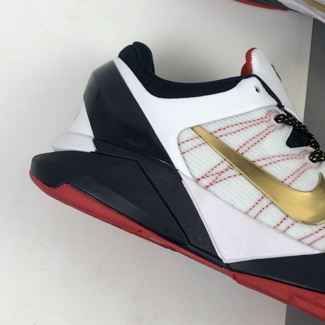 260 Nike Zoom Kobe VII visibility  Cloak 科比7代复刻实战运动低帮文化篮球鞋 白蓝金色 488371-104