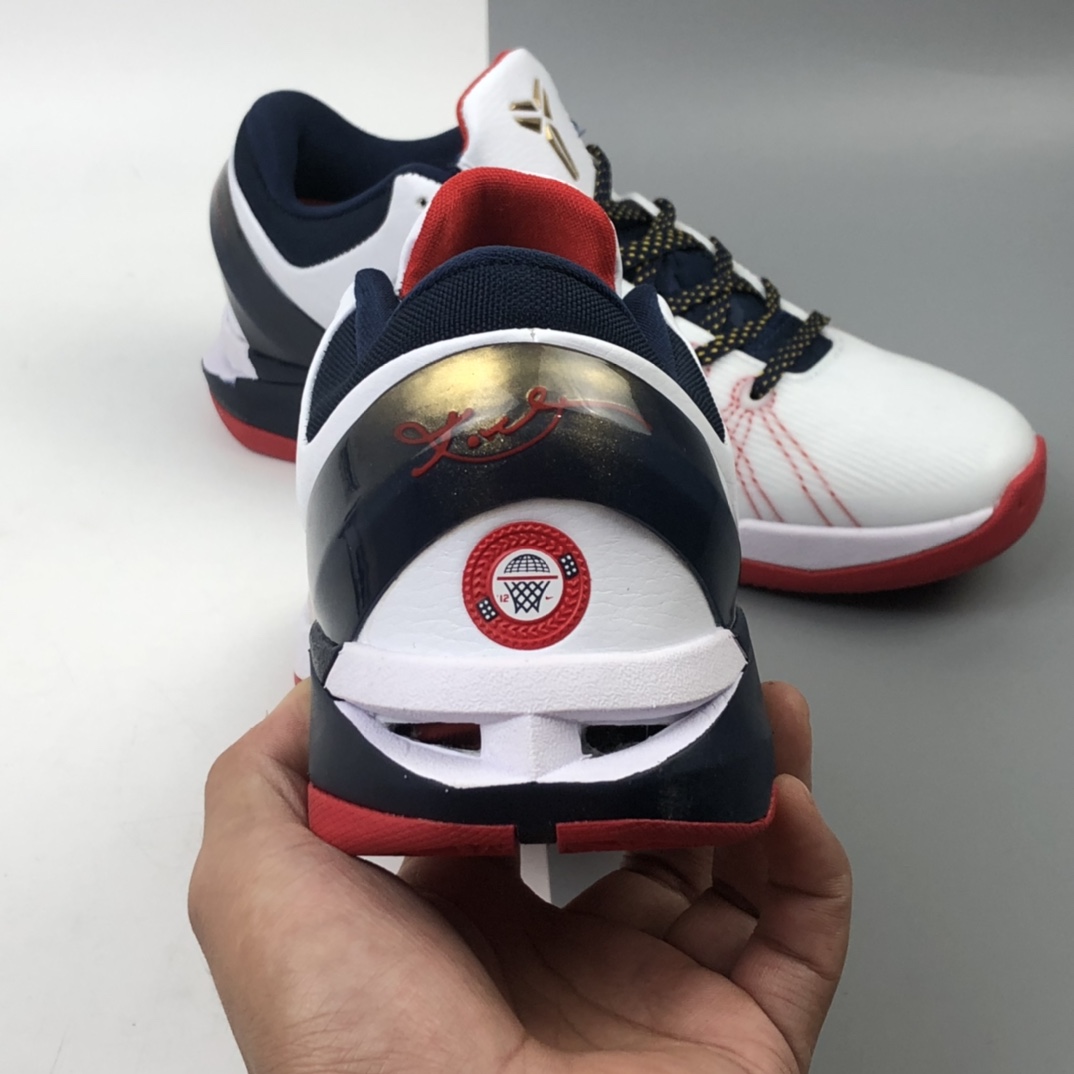 260 Nike Zoom Kobe VII visibility  Cloak 科比7代复刻实战运动低帮文化篮球鞋 白蓝金色 488371-104