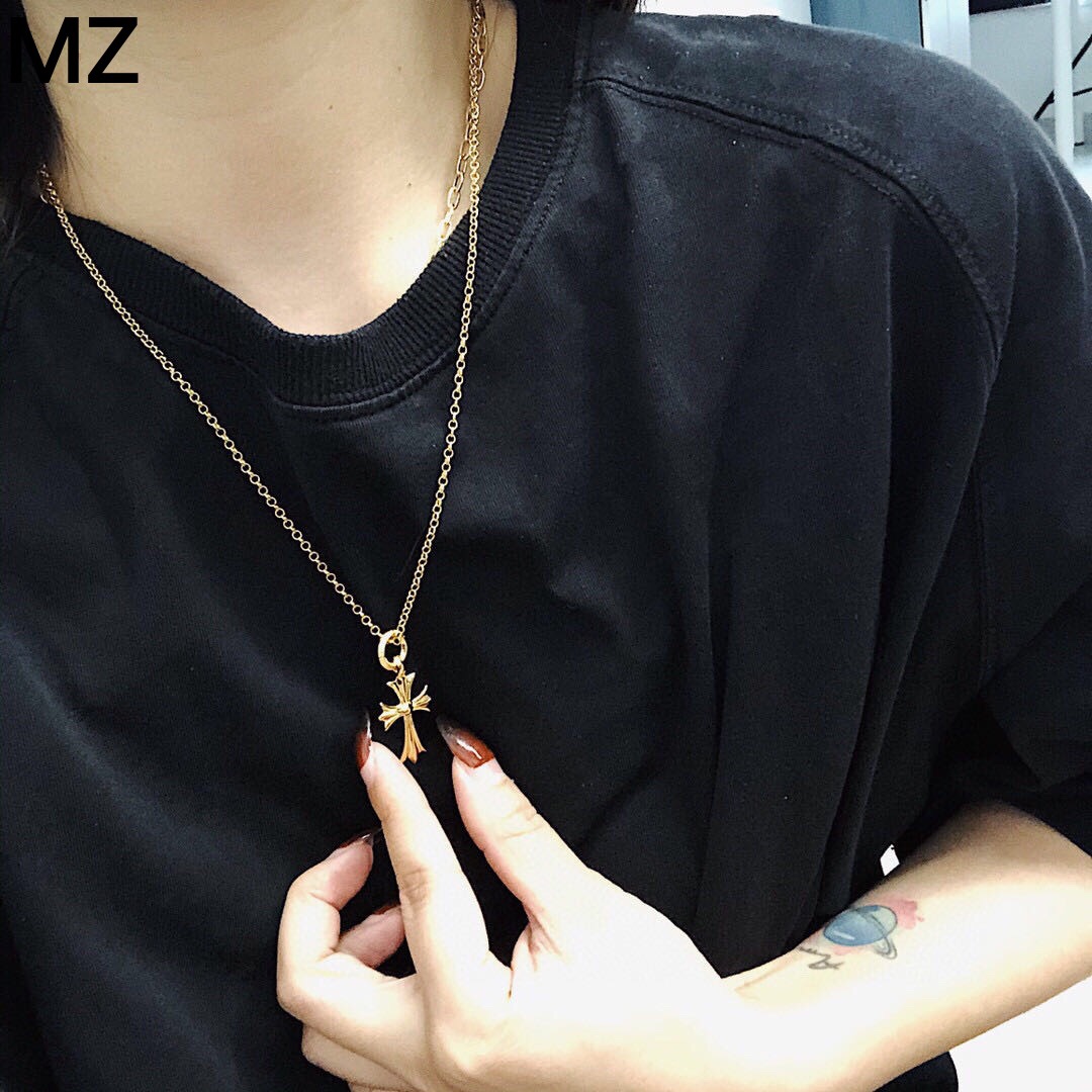 Chrome Hearts 开模 独家拍摄 (MZ)Chrome hearts 克罗心22k金圆环十字项链