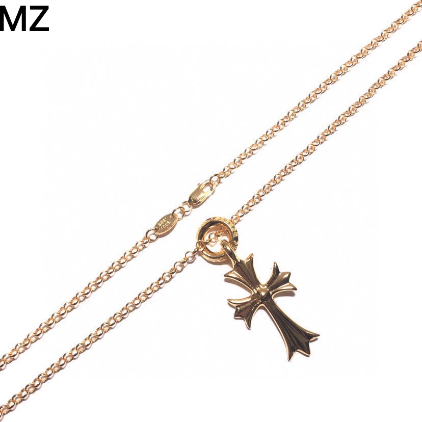 Chrome Hearts 开模 独家拍摄 (MZ)Chrome hearts 克罗心22k金圆环十字项链