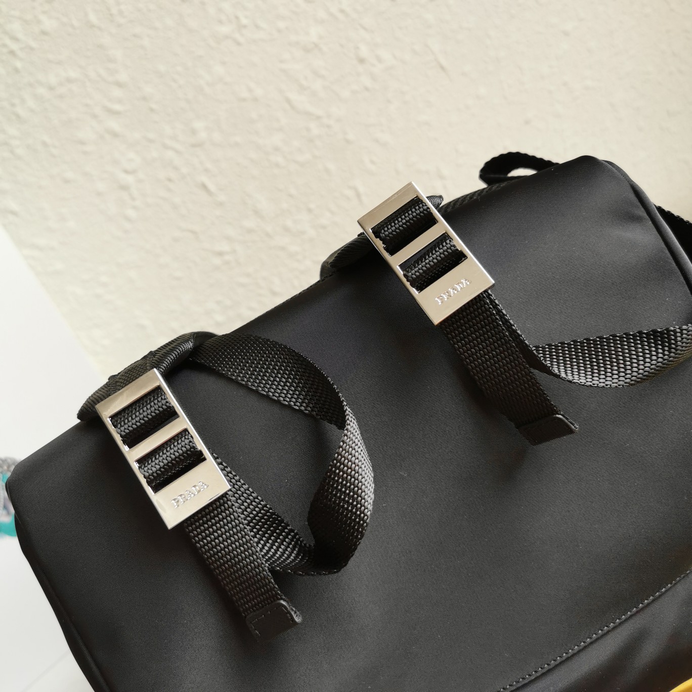 Pradaa Parachute Backpack with Triangle Logo and Adjustable Nylon Straps 8 a1605362817811 0585