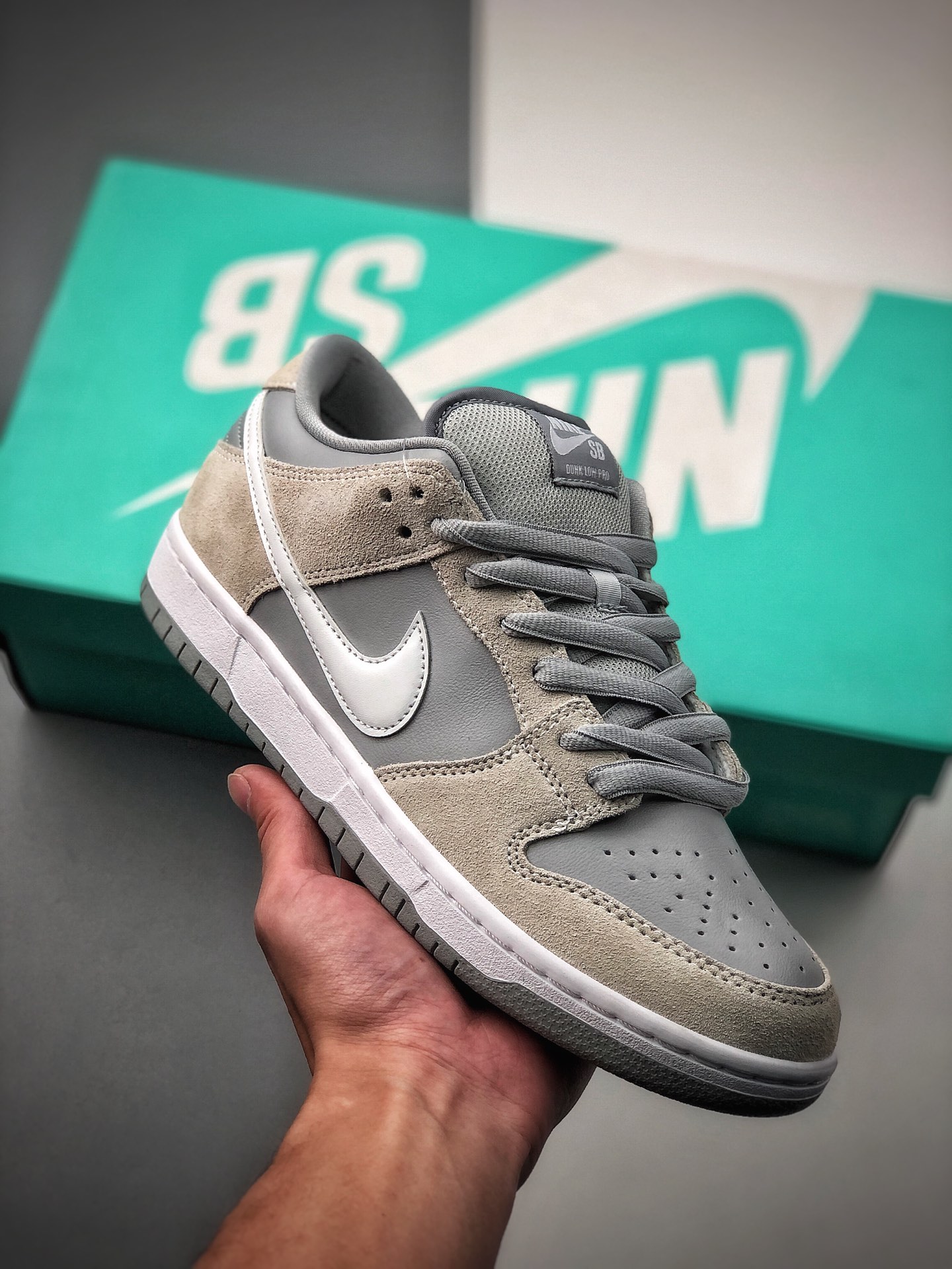 Arctic fox gray Nike SB Dunk Low Summit White Wolf Grey TRD men's and women's casual skateboarding shoes, sui…