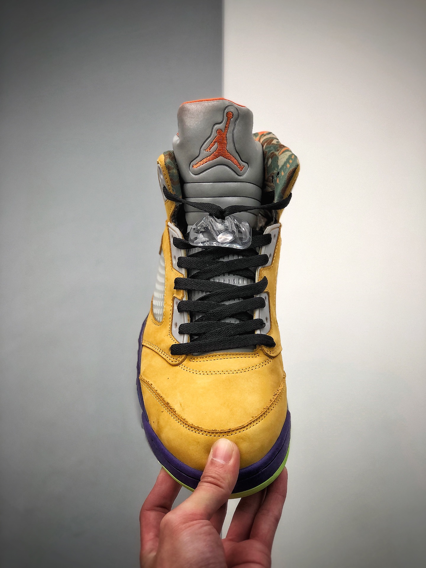 500  乔丹 AJ5 鸳鸯 红黄色 Air Jordan 5 “What The”鸳鸯整双鞋将 “What The” 主题完美CZ5725-700