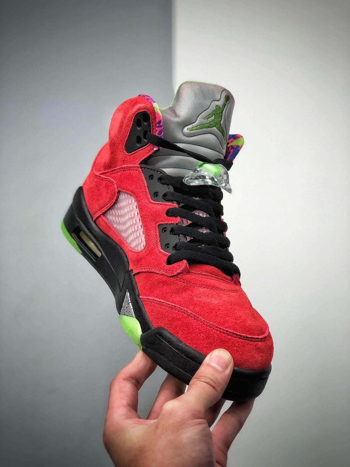 500  乔丹 AJ5 鸳鸯 红黄色 Air Jordan 5 “What The”鸳鸯整双鞋将 “What The” 主题完美CZ5725-700