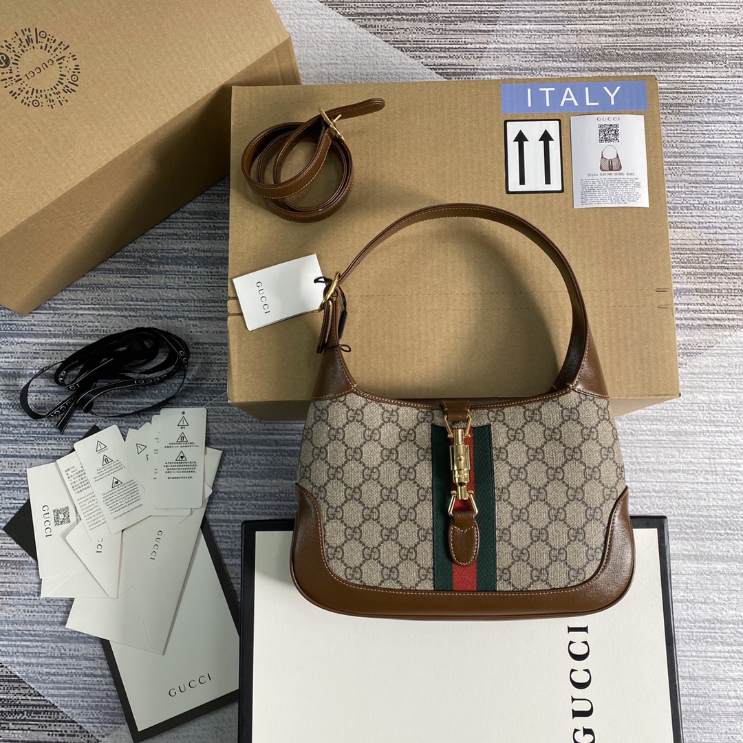 GUCCI Jackie падпахавая сумка vintage рэтра паказальны ўзор наплечная сумка ручная сумка класічная модная універсальная