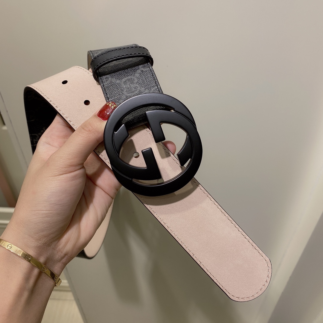 GUCCI古驰奢侈品男款双G带扣经典