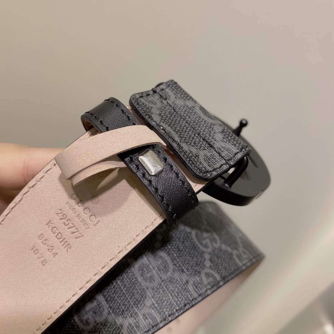 GUCCI古驰奢侈品男款双G带扣经典