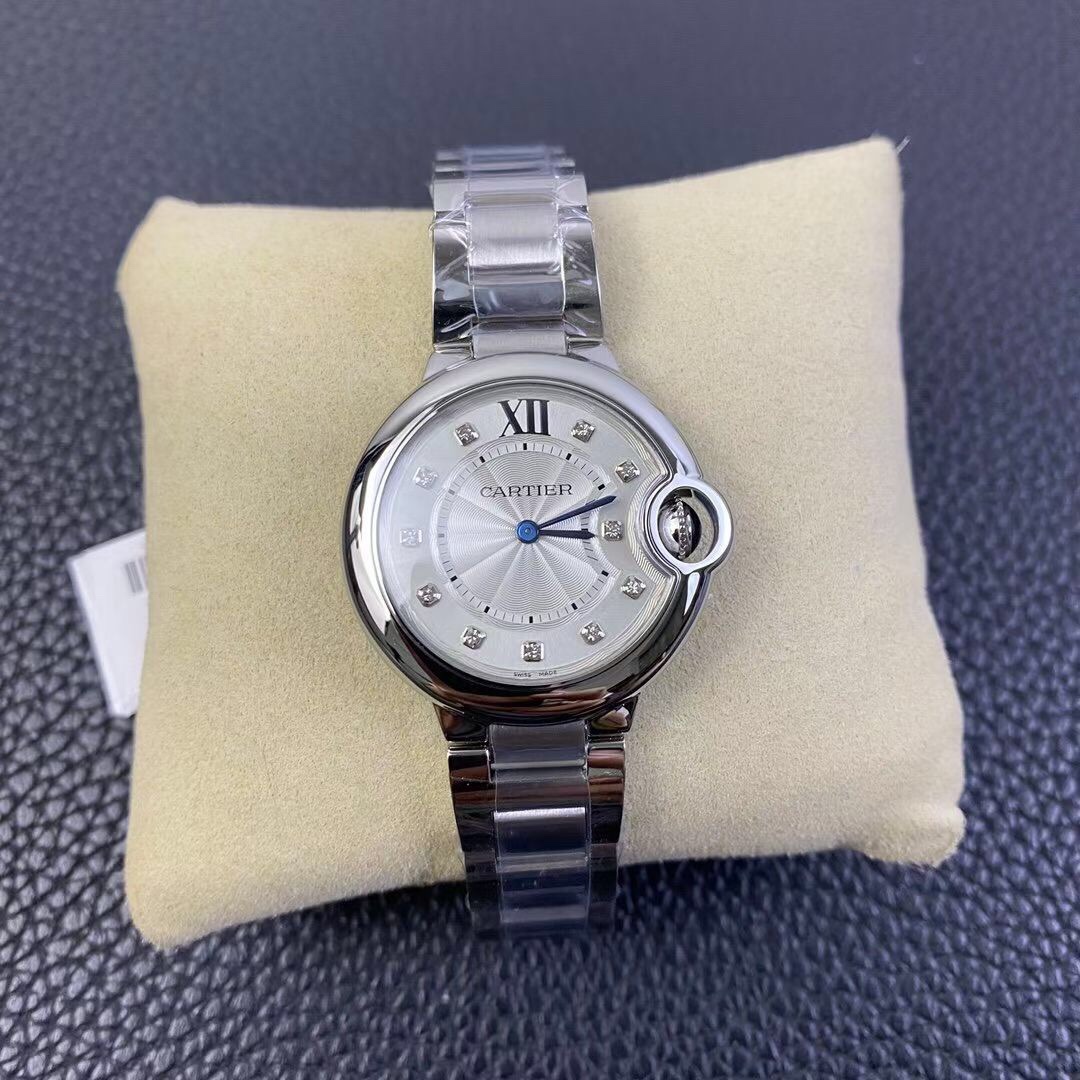 Cartier 蓝气球系列33mm石英钻刻度