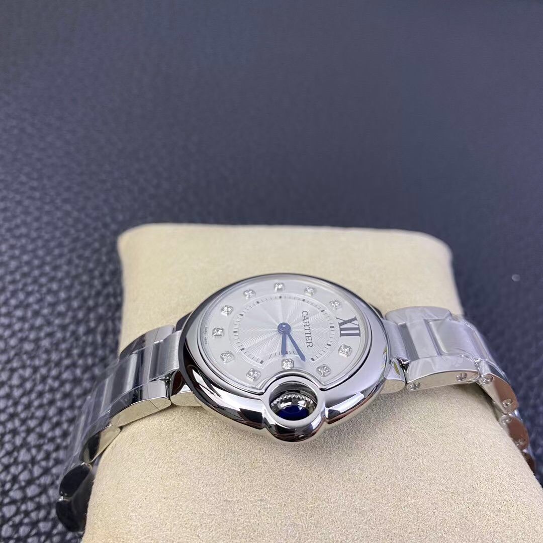 Cartier 蓝气球系列33mm石英钻刻度