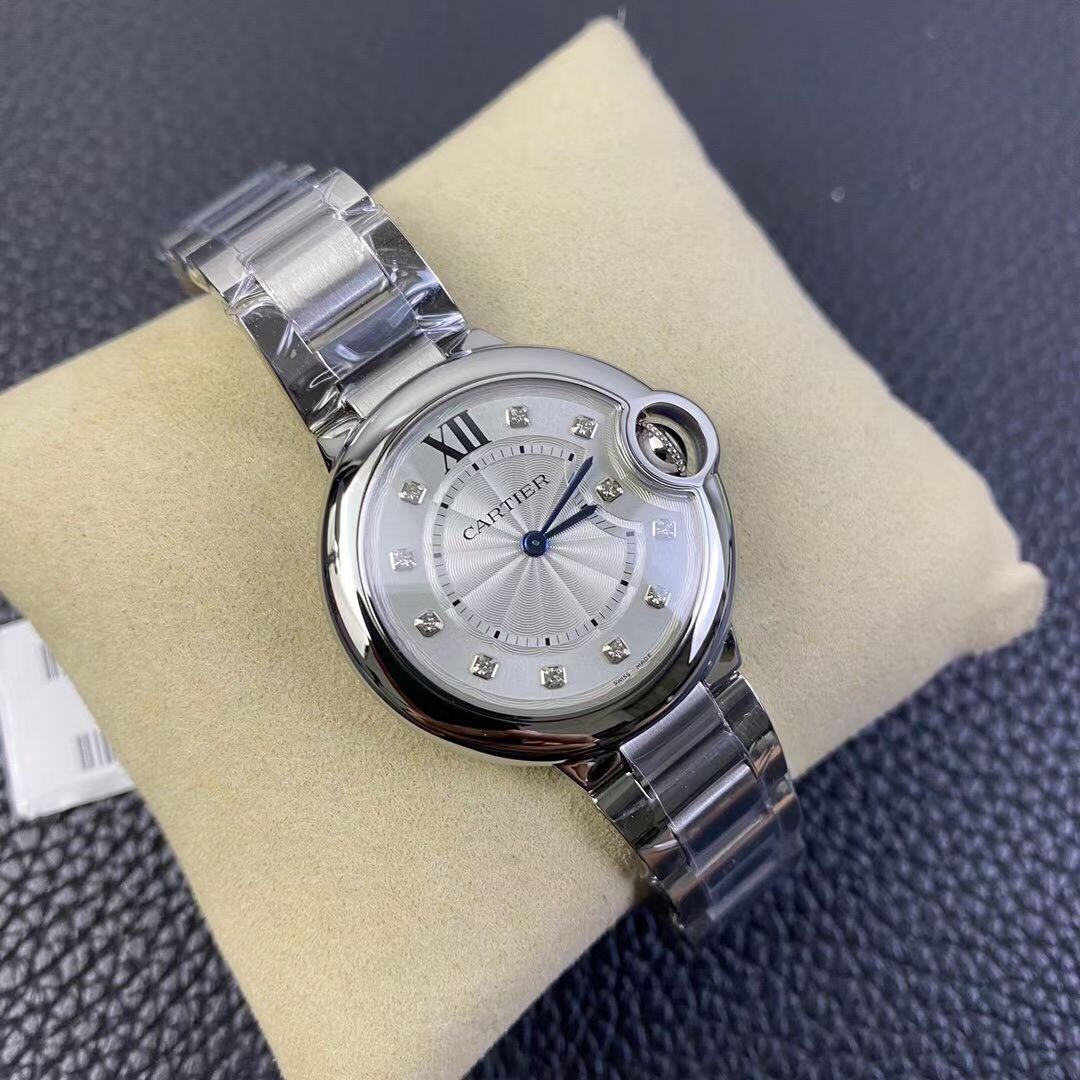 Cartier 蓝气球系列33mm石英钻刻度