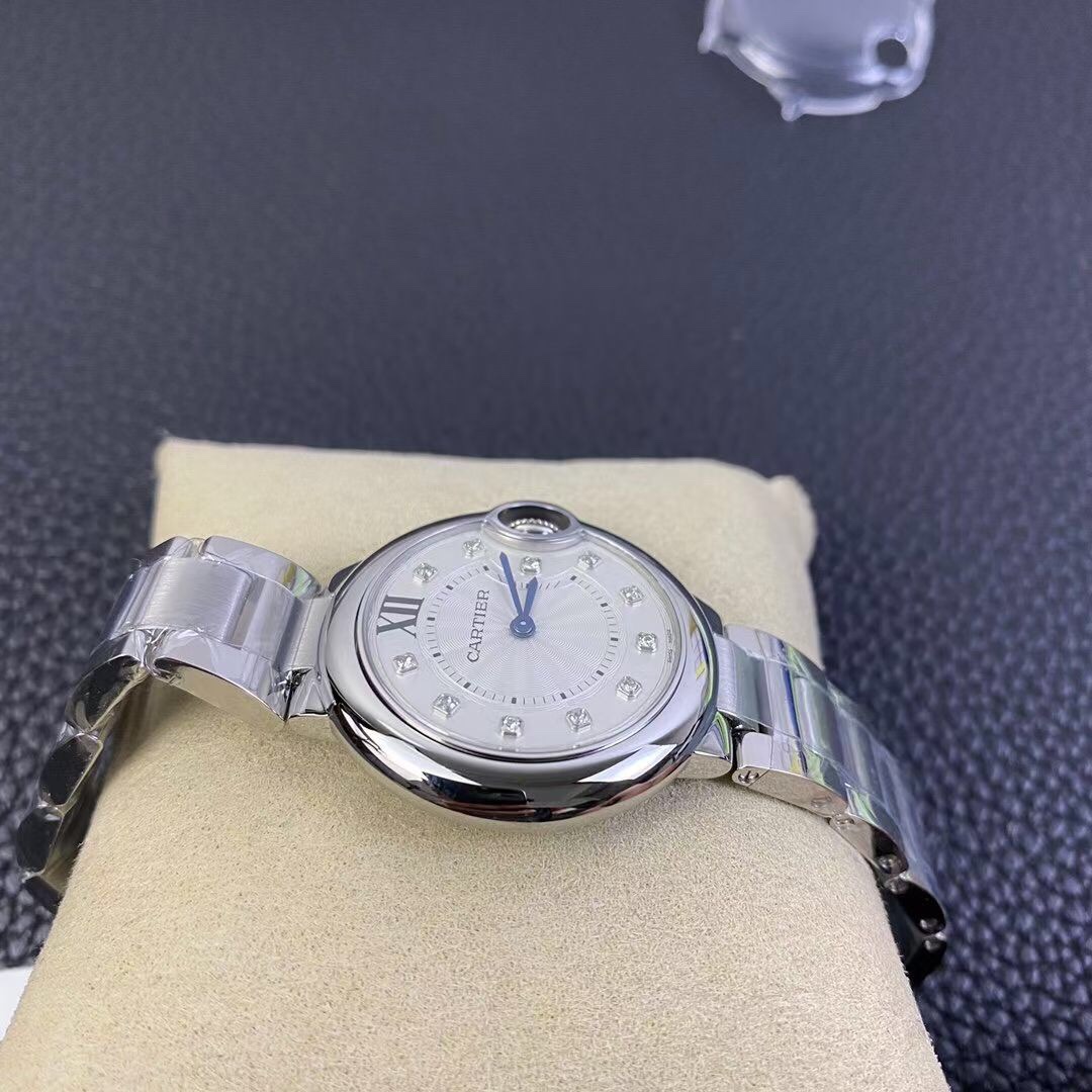 Cartier 蓝气球系列33mm石英钻刻度