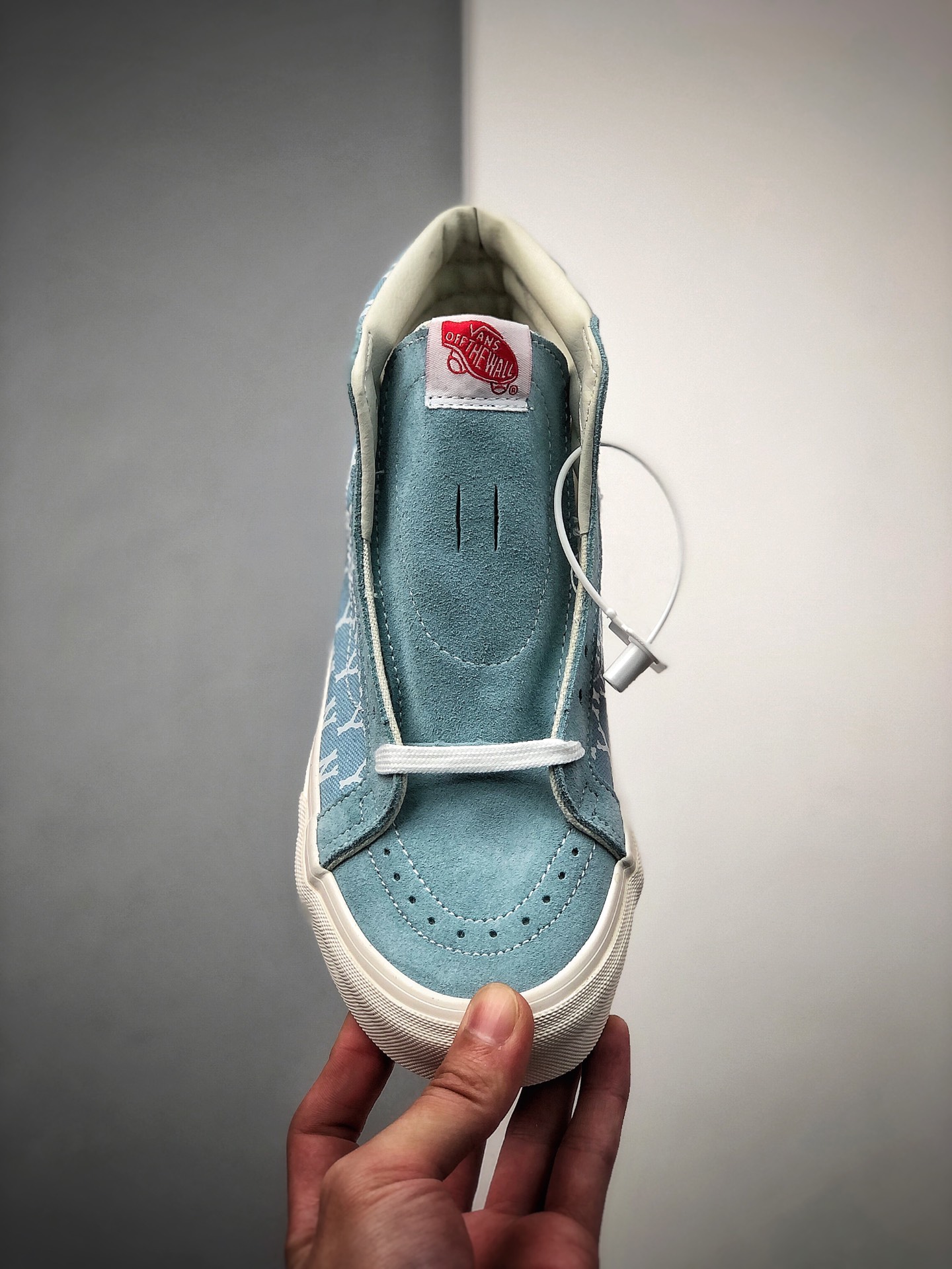 160  【Moya美国代购】Vans万斯Yankes 洋基队合作款高帮帆布鞋休闲鞋SK8天蓝色Ny联名高帮男女休闲帆布鞋 型号HJ018