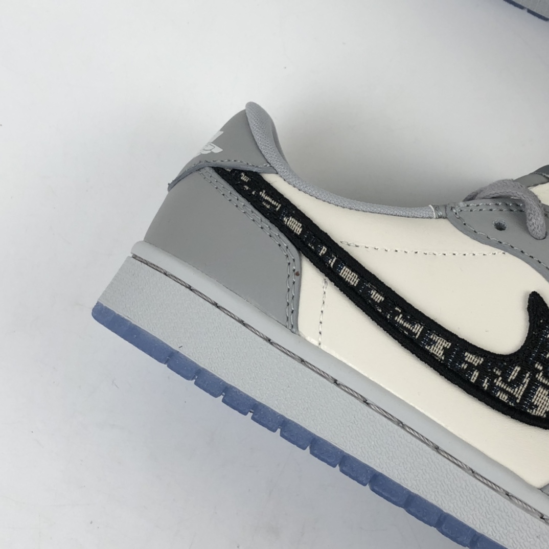 300 Dior x Air Jordan 1 Low AJ1 乔1迪奥联名白灰低帮 CN8608-002
