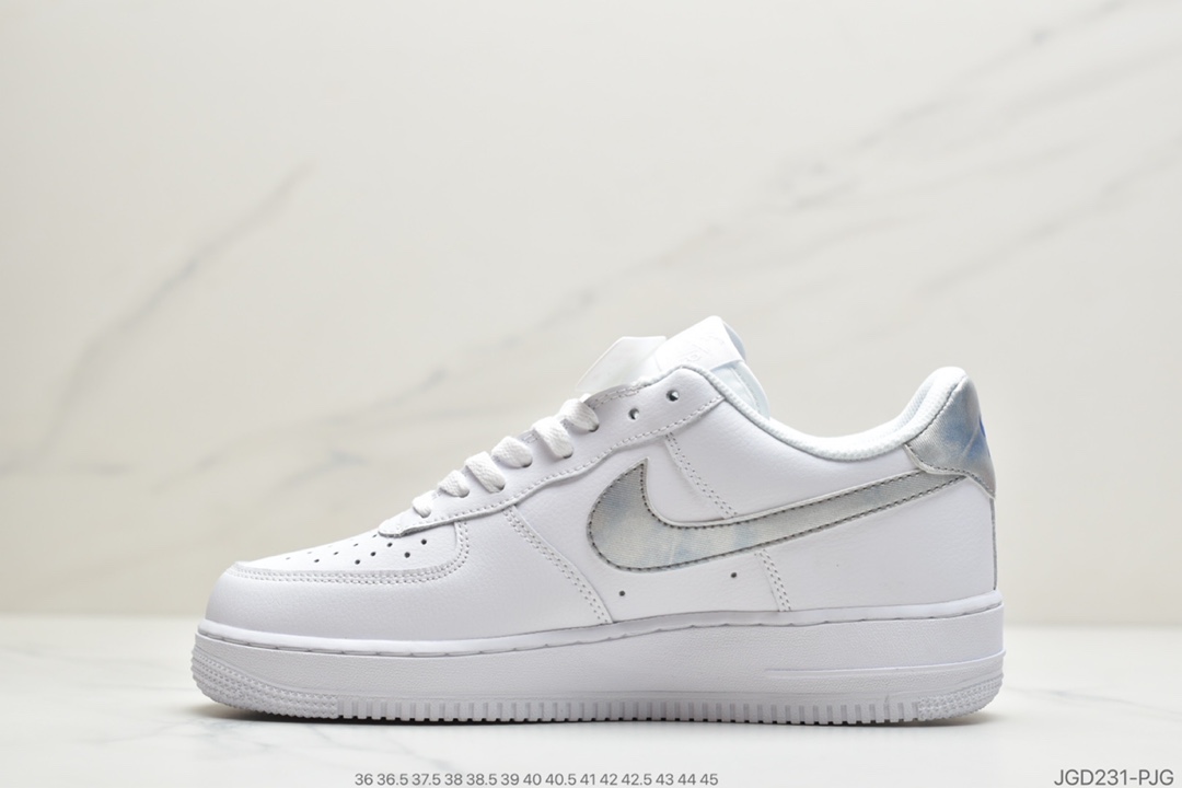 180 公司级耐克Nike Air Force1 LOW'07  Trainers in White blue 雾霾蓝 314219-131