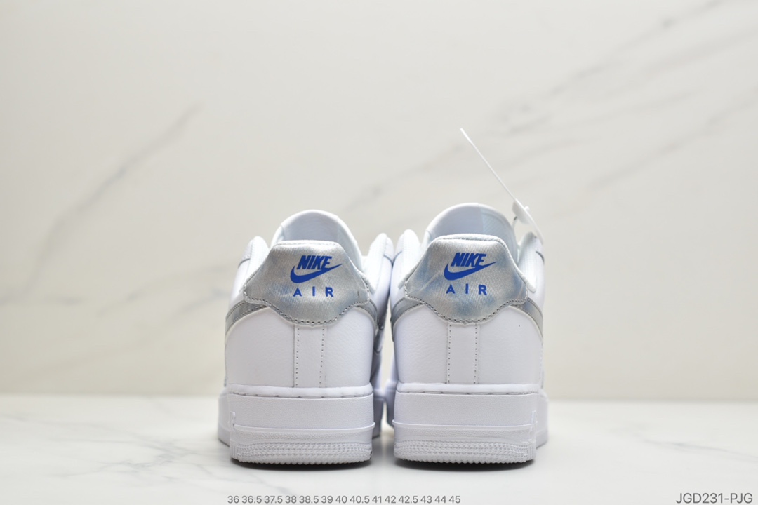 180 公司级耐克Nike Air Force1 LOW'07  Trainers in White blue 雾霾蓝 314219-131