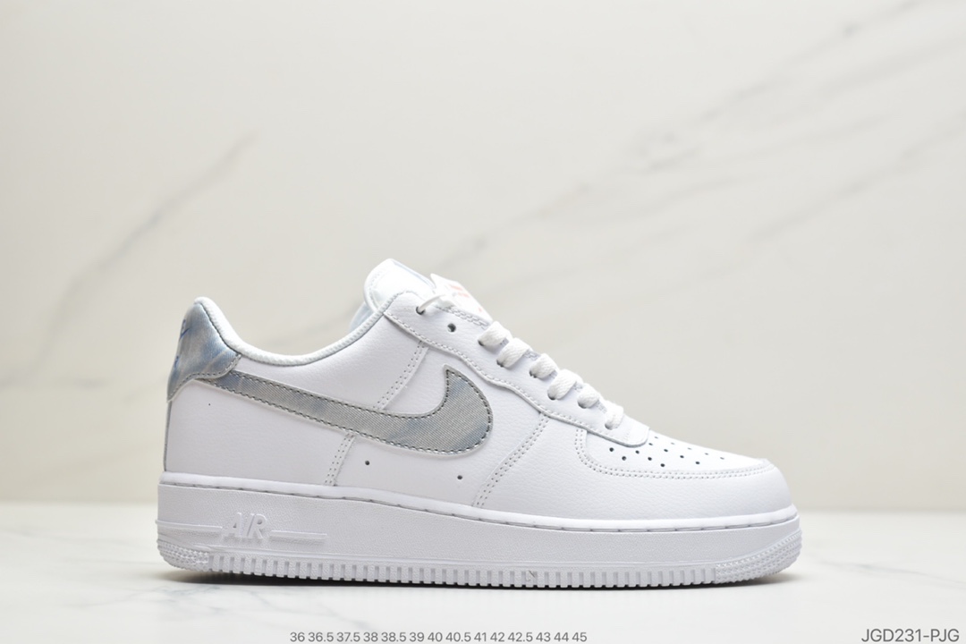 180 公司级耐克Nike Air Force1 LOW'07  Trainers in White blue 雾霾蓝 314219-131