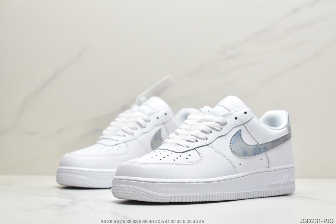 180 公司级耐克Nike Air Force1 LOW'07  Trainers in White blue 雾霾蓝 314219-131