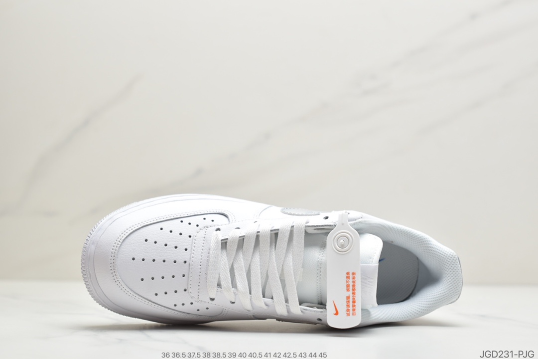 180 公司级耐克Nike Air Force1 LOW'07  Trainers in White blue 雾霾蓝 314219-131