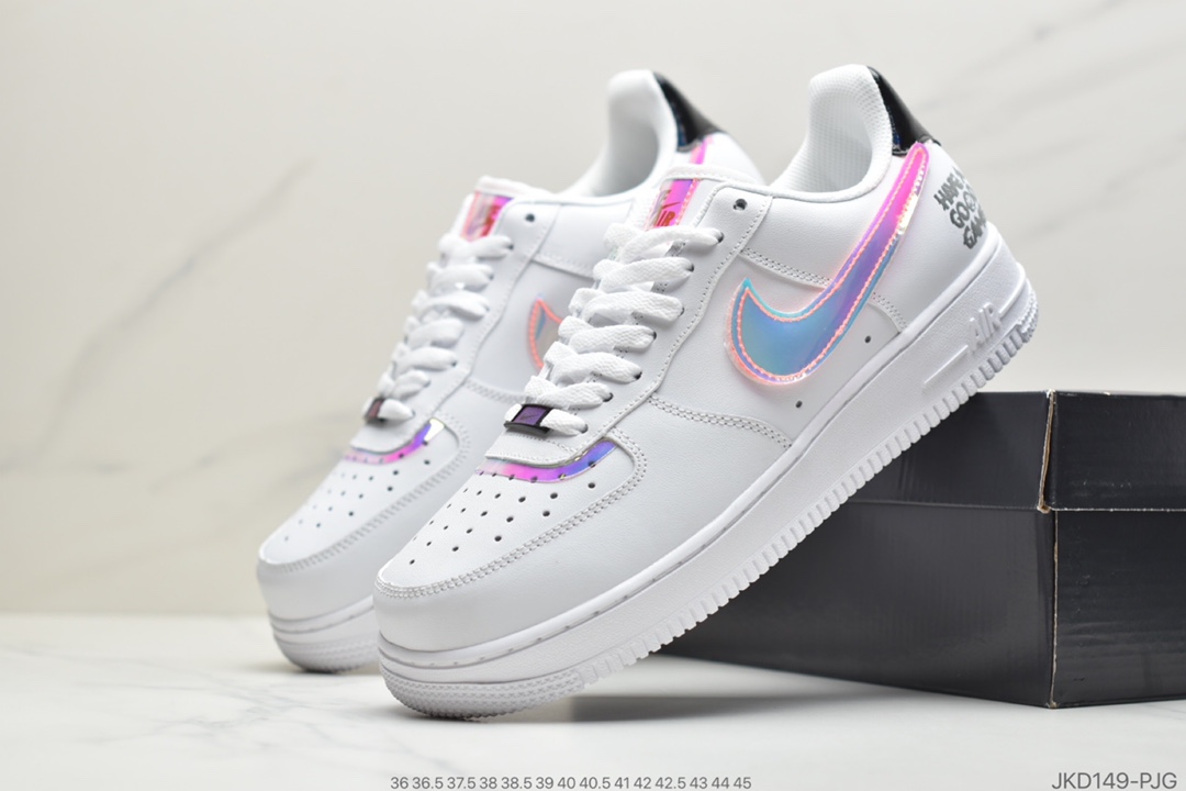 160 公司级 耐克Nike Air Force 1 '07 LV8”Good Game”电玩英雄联盟S10限量白炫彩镭射魔术贴空军一号 DC0710-191
