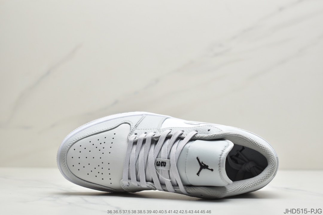 190 公司级浅灰色 Air Jordan 1 Low “White Camo”迷雾灰白色帆布鞋DC9036-100