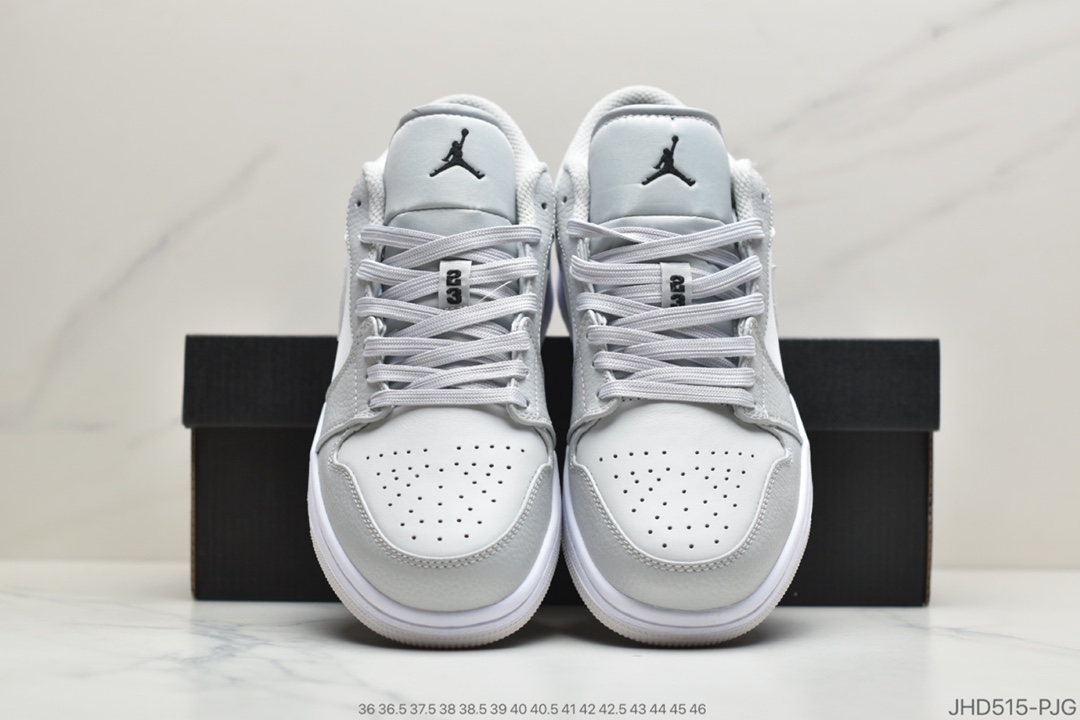 190 公司级浅灰色 Air Jordan 1 Low “White Camo”迷雾灰白色帆布鞋DC9036-100