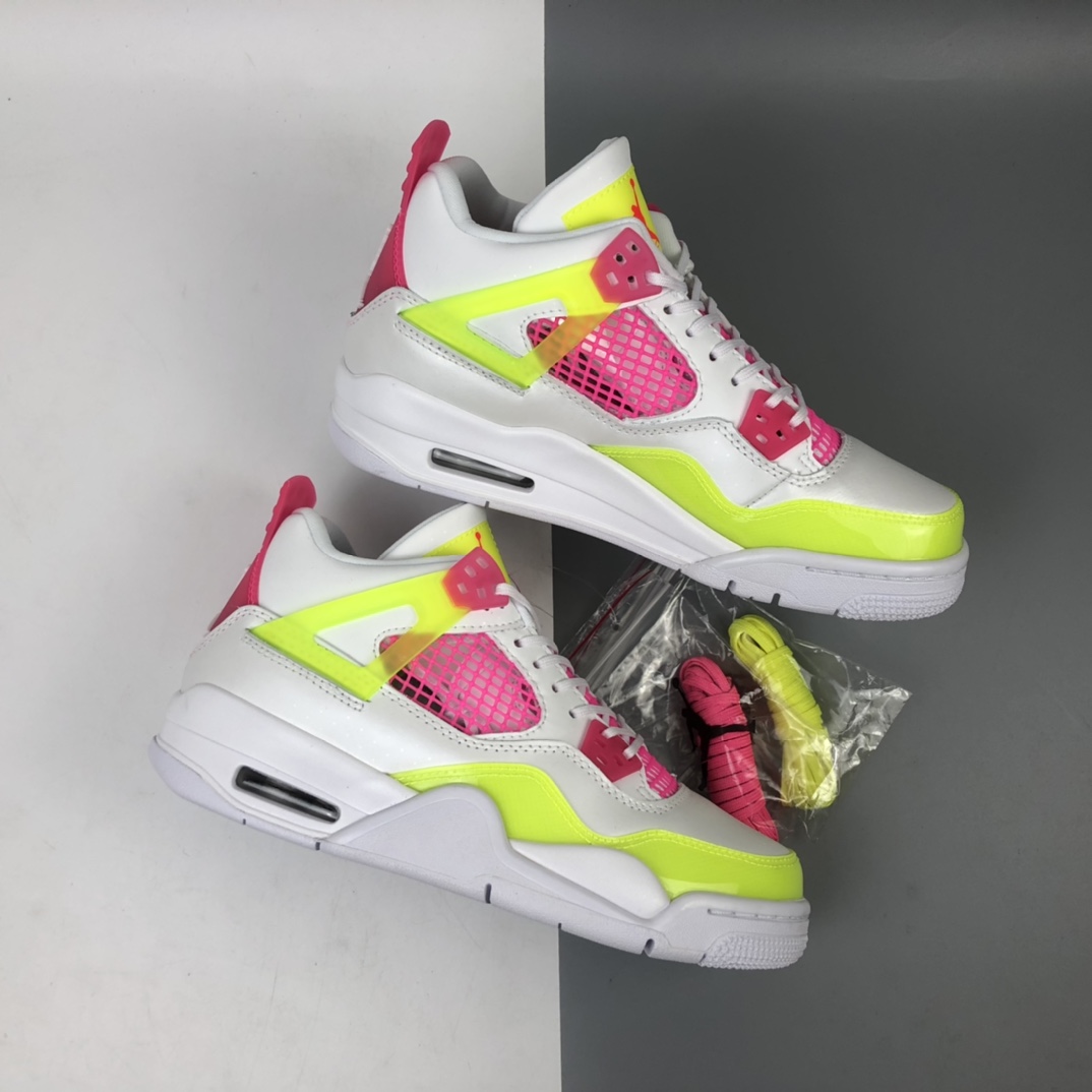 360 Air Jordan 4 AJ4 GS “Lemon Venom” 黄粉白糖果柠檬 CV7808-100