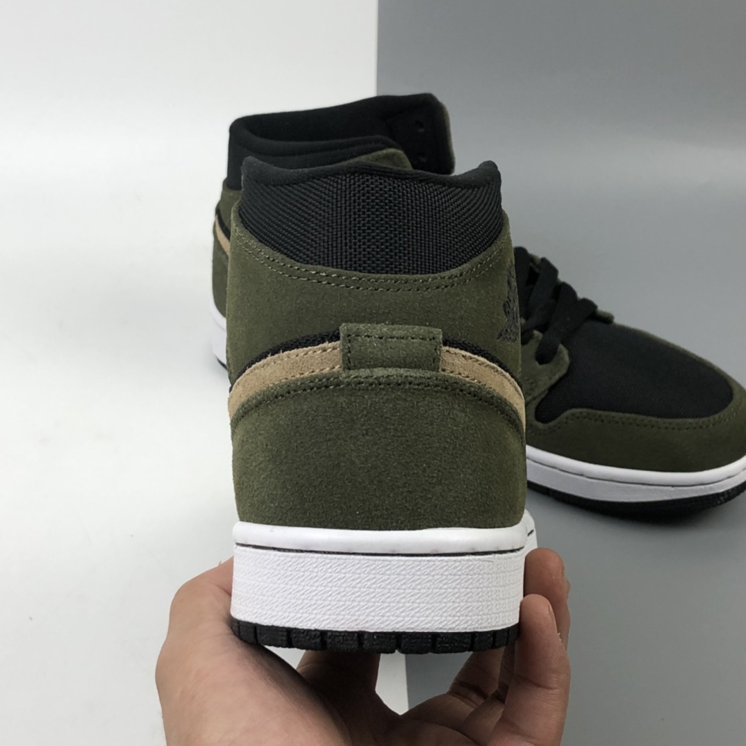 240 Air Jordan 1 Mid AJ1 乔1中帮篮球鞋 梧桐绿 BQ6472-030