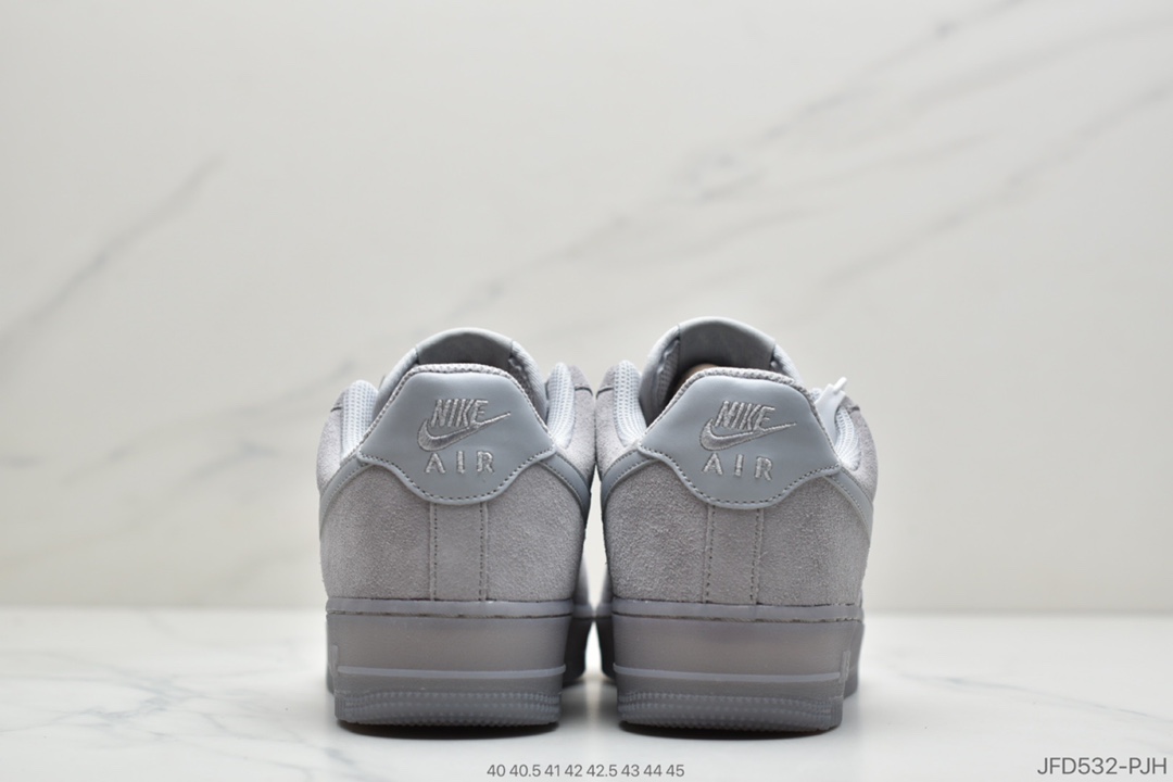 170 公司级 耐克Nike AIR Force 1 low 翻毛皮 狼灰 耐克空军一号低帮百搭休闲运动板鞋BQ4329-001