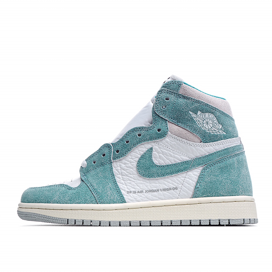 H0 头层 Air Jordan 1 Retro High 乔1 AJ1高帮运动板鞋 蒂芙尼绿 555088-311 原鞋开版 独家私模 正确版型 市售认可度较高 区分低价真标
