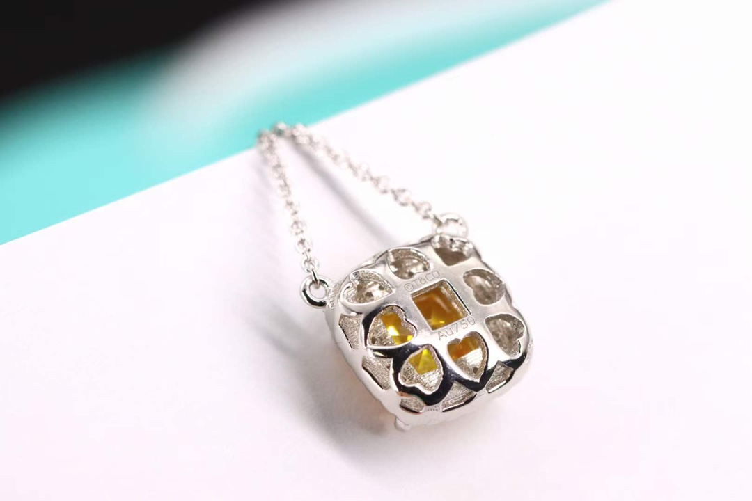Tiffany & Co. Tiffany&Co.方形黄钻锁骨项链