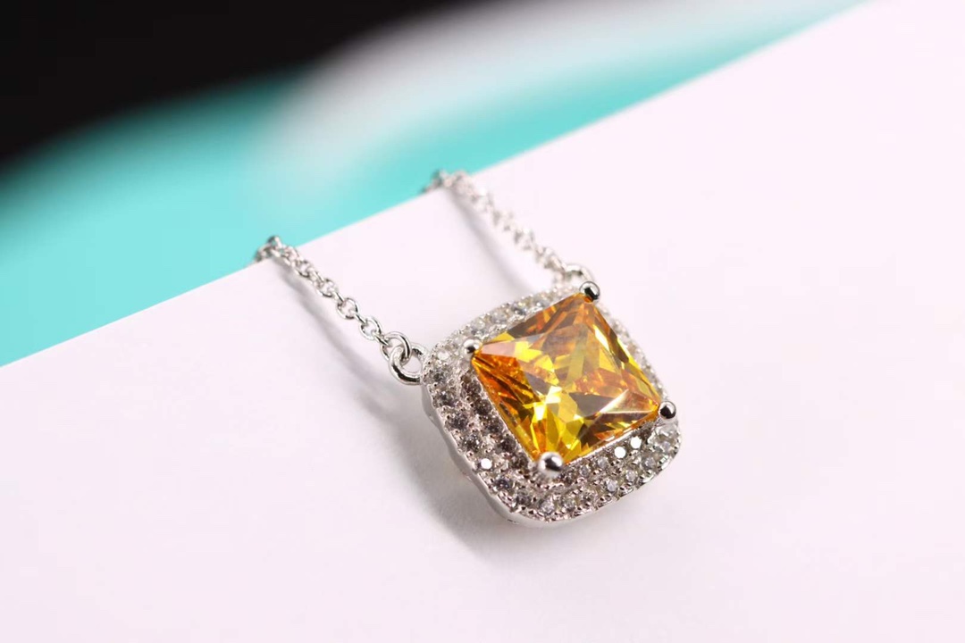 Tiffany & Co. Tiffany&Co.方形黄钻锁骨项链