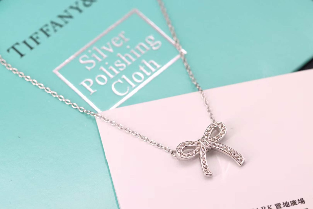 Tiffany & Co. Tiffany&Co.满钻蝴蝶结 锁骨项链