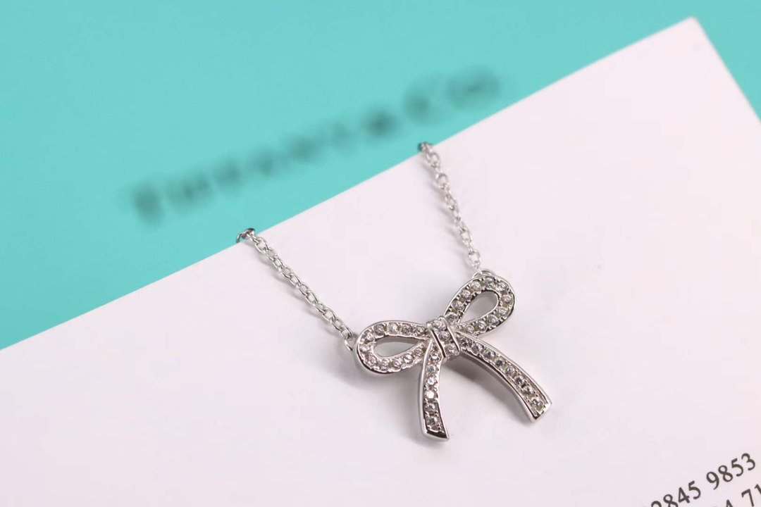 Tiffany & Co. Tiffany&Co.满钻蝴蝶结 锁骨项链