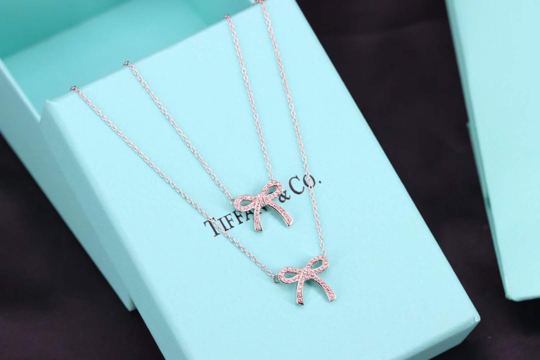 Tiffany & Co. Tiffany&Co.满钻蝴蝶结 锁骨项链