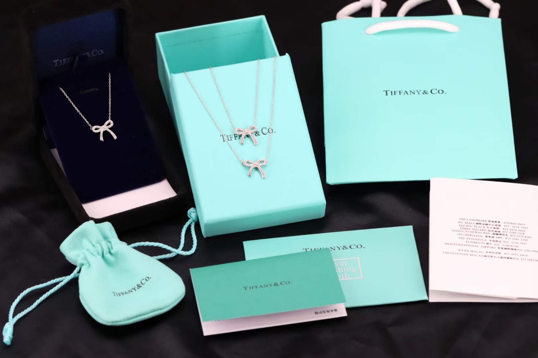 Tiffany & Co. Tiffany&Co.满钻蝴蝶结 锁骨项链