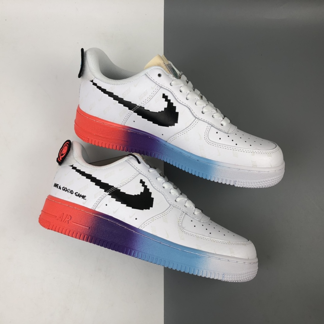 200  NK Air Force 1 Low “Have a good game” 电玩像素 空军一号低帮百搭休闲运动板鞋 318155-113
