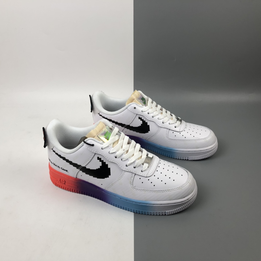 200  NK Air Force 1 Low “Have a good game” 电玩像素 空军一号低帮百搭休闲运动板鞋 318155-113