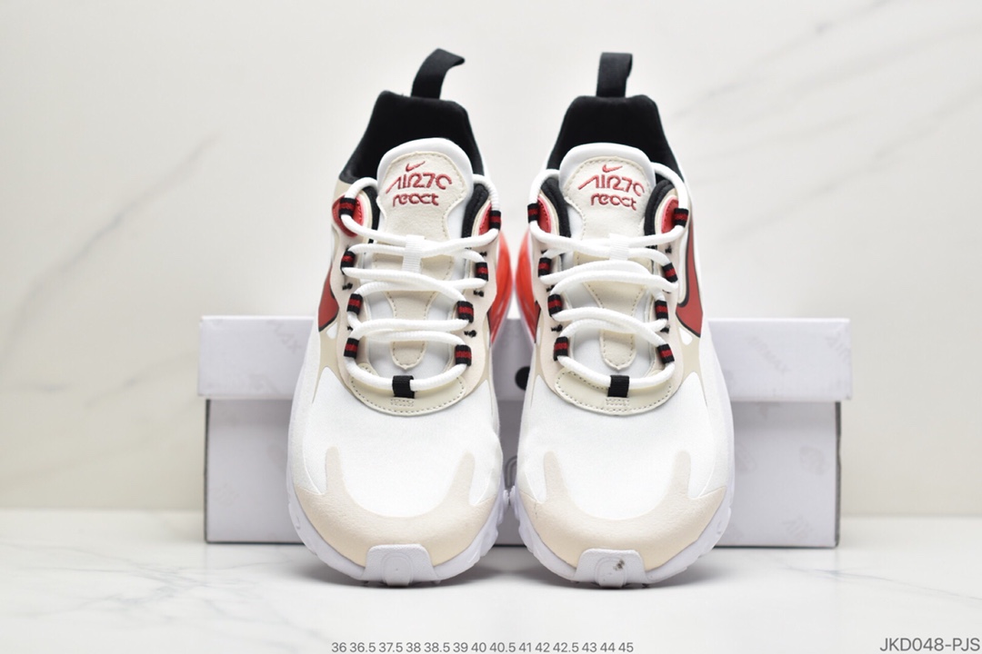 160 Nike Air Max 270 React SE”Light Orewood Brown”270瑞亚赛车系列后半掌气垫百搭运动慢跑鞋“奶黄黑红”CT1280-102