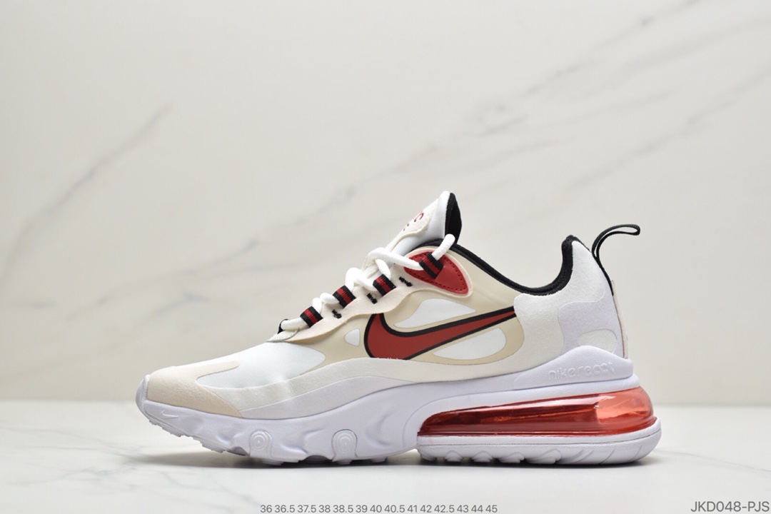 160 Nike Air Max 270 React SE”Light Orewood Brown”270瑞亚赛车系列后半掌气垫百搭运动慢跑鞋“奶黄黑红”CT1280-102