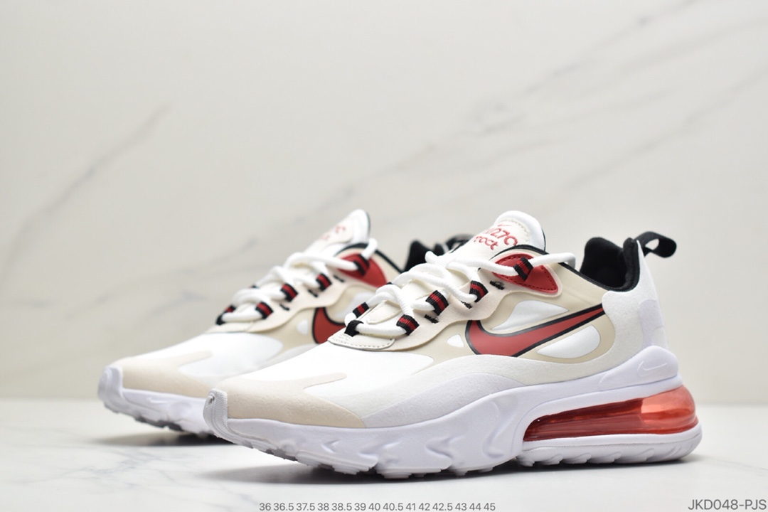 160 Nike Air Max 270 React SE”Light Orewood Brown”270瑞亚赛车系列后半掌气垫百搭运动慢跑鞋“奶黄黑红”CT1280-102